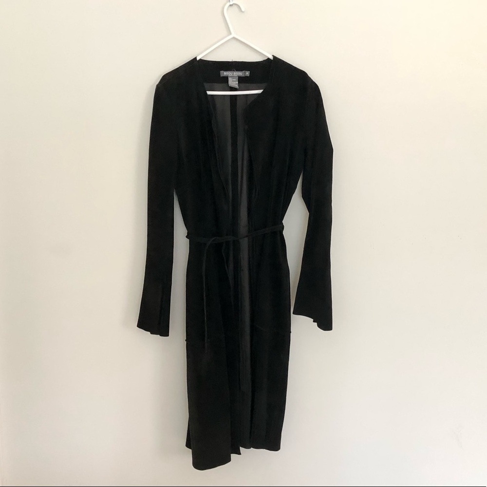 Bisou Bisou black suede coat